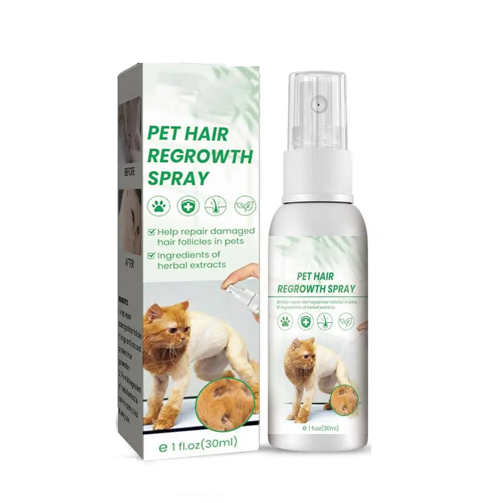 Cat Detangler Spray – 30ml Matted Hair Conditioner and Pet Hair Regrowth Soothing Grooming Treatment for Soft Shiny Healthy Cat Fur.