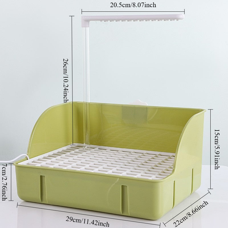 Automatic Electric Bird Bath Basin – Circulating Water Fountain for Budgerigars Cockatiels Peony and Sun Conures