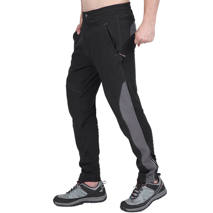 Men Fleece Hiking Pants - Waterproof Windproof Winter Trousers for Camping Cycling Mountaineering and Outdoor Sports Activities