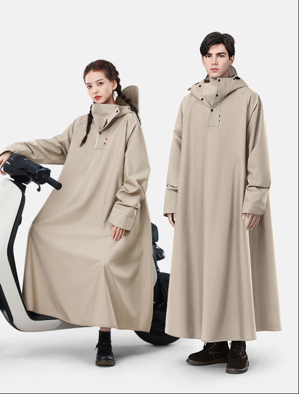 Waterproof Hooded Rain Poncho - Thick Oxford Raincoat for Men Women, Oversized Outdoor Rain Gear for Hiking and Travel
