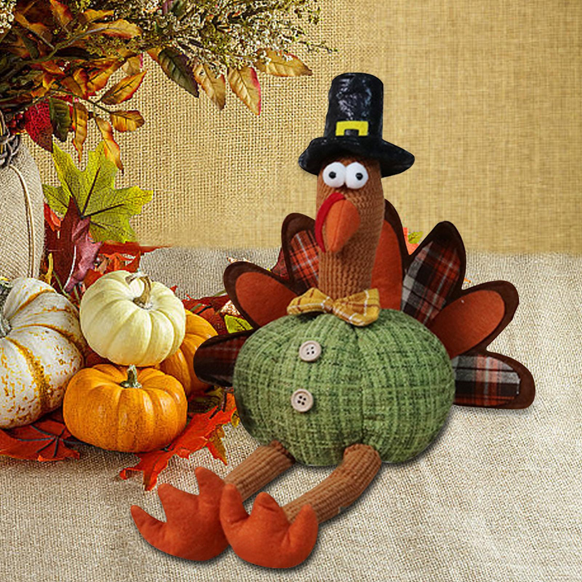 Thanksgiving Turkey Hanging Decoration – Festive Autumn Harvest Dangling Ornament for Seasonal Home, Porch and Fall Holiday Displays