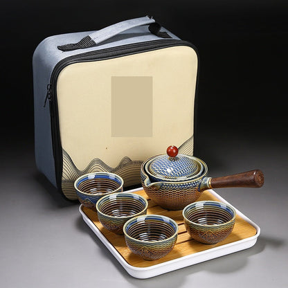 Portable Automatic Tea Set – Small Japanese Style Travel Tea Maker for Home, Office and On-The-Go Brewing