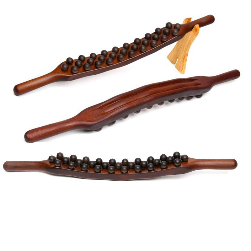 Wooden Gua Sha Massage Tool - Lymphatic Drainage Stick for Neck Back Relaxation, Anti Cellulite Body Massage Tool