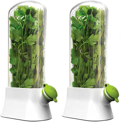 Herb Saver Container for Refrigerator – Fresh Herb Keeper Pod for Cilantro, Parsley and Vegetable Storage Kitchen Tool