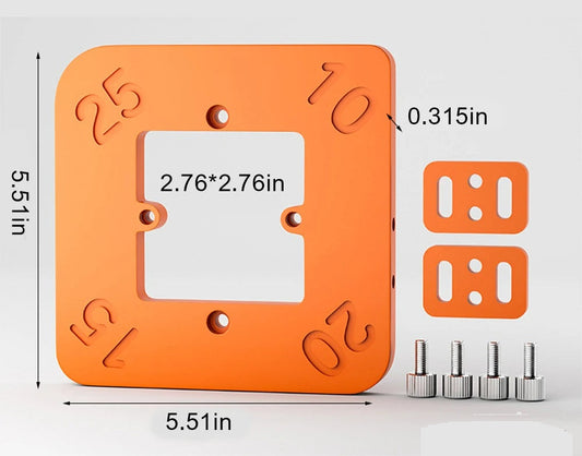Woodworking Router Corner Radius Template Jig – R10 to R50 Curved Milling Guide for Precision Routing Circular Corners ABS Tool