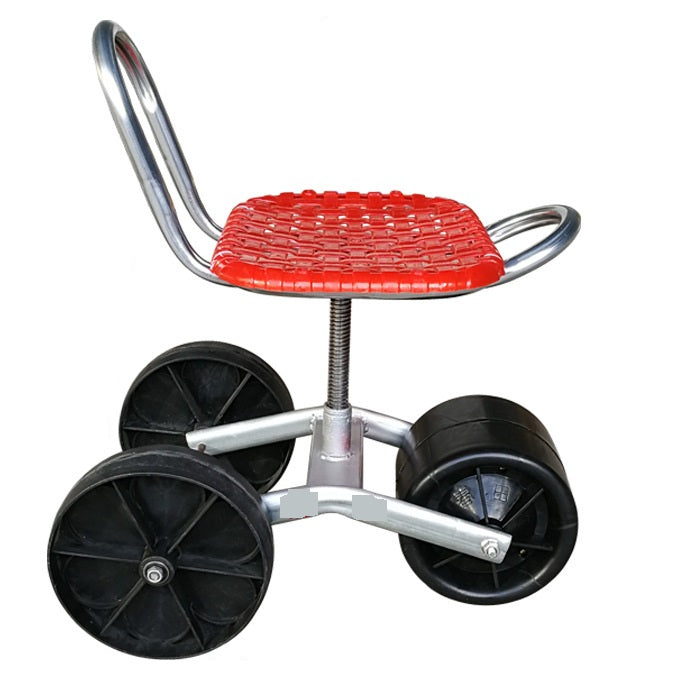 Rolling Garden Work Stool – Rotating Adjustable Mobile Gardening Bench for Planting, Trimming and Greenhouse Work