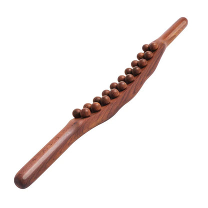 Wooden Gua Sha Massage Tool - Lymphatic Drainage Stick for Neck Back Relaxation, Anti Cellulite Body Massage Tool