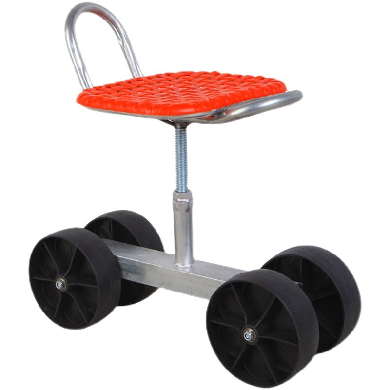 Rolling Garden Work Stool – Rotating Adjustable Mobile Gardening Bench for Planting, Trimming and Greenhouse Work