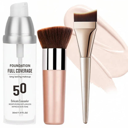 Mineral Powder Foundation Spray Set – DIY Airbrush-Style Concealer and Moisturizing Makeup Kit for Smooth Coverage, Radiant Finish and Holiday Gifting