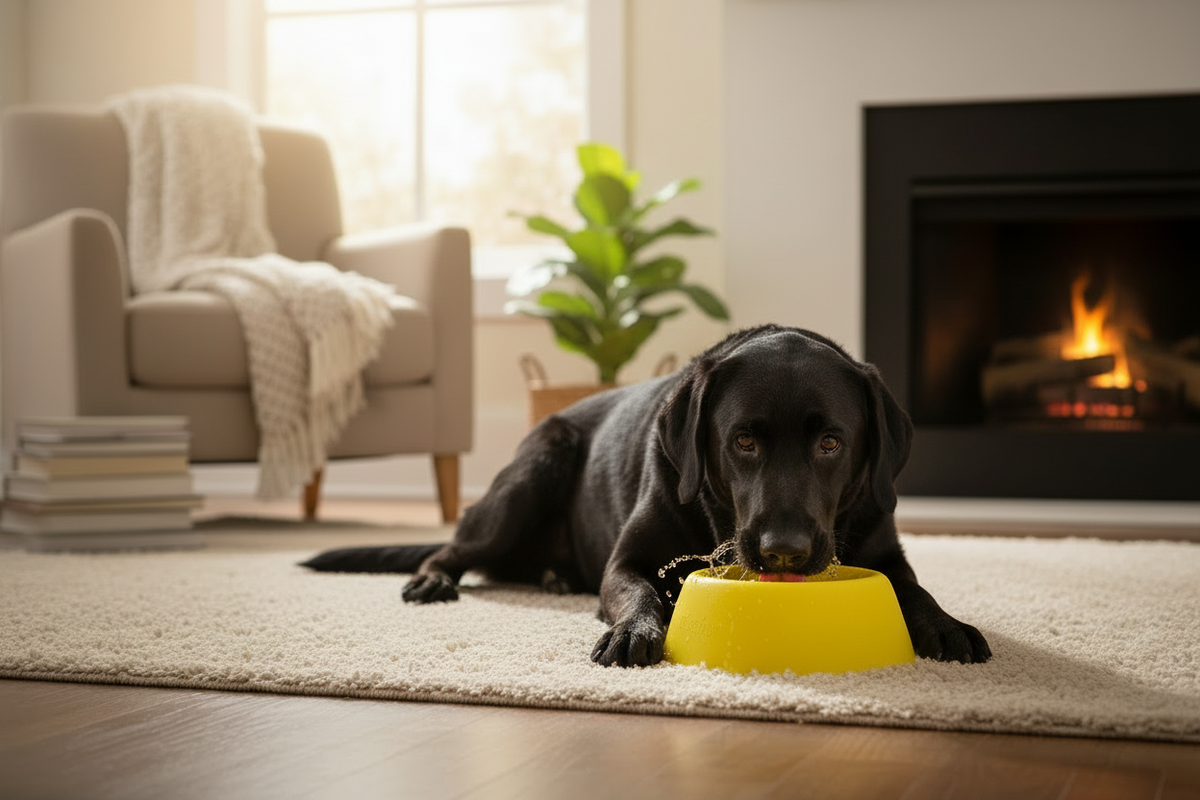 Slow Feeder Dog Bowl – Non-Slip 3/4 Cup Lick Bowl for Bone Broth, Yogurt, Frozen Treats and Healthier Mealtime Pacing