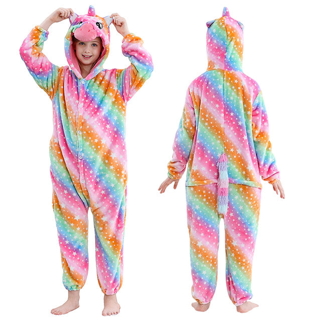 Capybara Flannel Onesie Costume-Cozy Hooded Sleepwear Jumpsuit for Kids Parties Cosplay and Comfortable Lounging