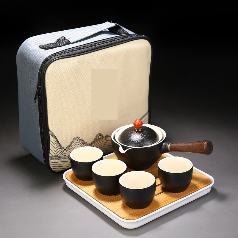 Portable Automatic Tea Set – Small Japanese Style Travel Tea Maker for Home, Office and On-The-Go Brewing
