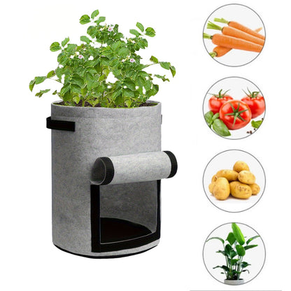 See-Through Potato Planter Bag – Breathable Non-Woven Grow Pot with 360° Transparent Window for Potatoes, Vegetables, Herbs and Easy Harvest Monitoring