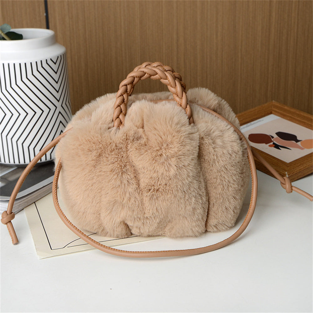 Pumpkin Plush Crossbody Bag – Cute Autumn Winter Shoulder Purse for Everyday Fashion, Travel and Seasonal Style