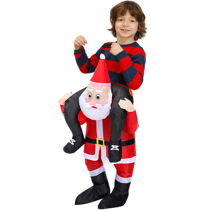 Inflatable Dinosaur Costume Set - Funny Halloween Cosplay Outfit for Adults and Kids Party Entertainment and Roleplay