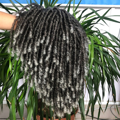 Braided Afro Bob Wig – 10 Inch Synthetic Dreadlock Short Curly Wig for Black Women Cosplay and Daily Fashion