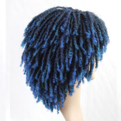 Braided Afro Bob Wig – 10 Inch Synthetic Dreadlock Short Curly Wig for Black Women Cosplay and Daily Fashion