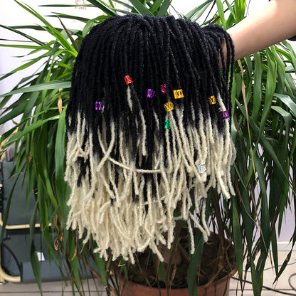 Braided Afro Bob Wig – 10 Inch Synthetic Dreadlock Short Curly Wig for Black Women Cosplay and Daily Fashion