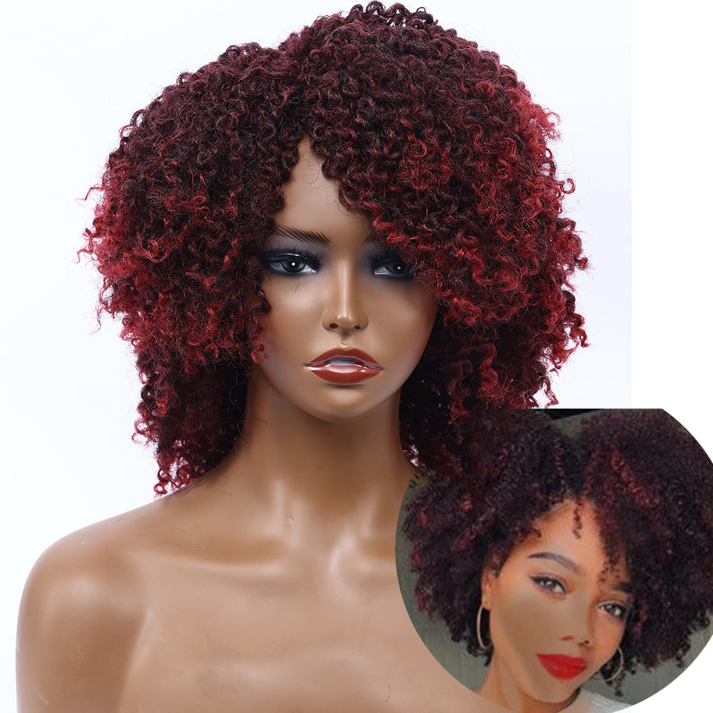 Braided Afro Bob Wig – 10 Inch Synthetic Dreadlock Short Curly Wig for Black Women Cosplay and Daily Fashion