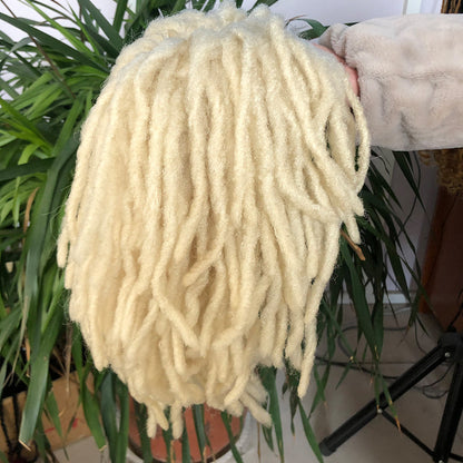 Braided Afro Bob Wig – 10 Inch Synthetic Dreadlock Short Curly Wig for Black Women Cosplay and Daily Fashion