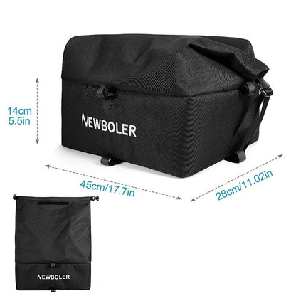 Heavy-Duty Rear Bike Basket with Rack – Large Metal Bicycle Carrier for Groceries, Commutes, and Electric Bike Storage