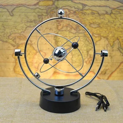Perpetual Motion Pendulum USB Desk Decor – Perpetual Motion Office Gadget, Fun Creative Physics Gift for Science Lovers & Professionals