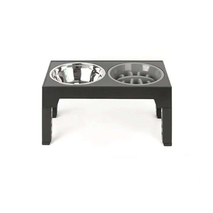 Elevated Stainless Steel Pet Bowls – Neck Support Design to Prevent Overturning and Slow Feeding
