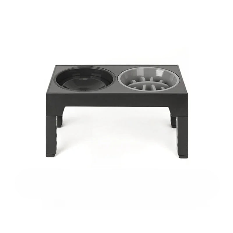 Elevated Stainless Steel Pet Bowls – Neck Support Design to Prevent Overturning and Slow Feeding