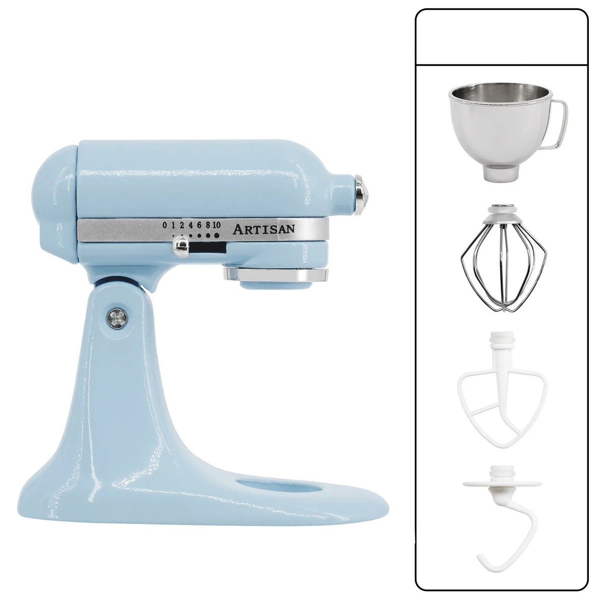Miniature Metal Stand Mixer – 1:6 Scale Dollhouse Kitchen Blender for OB11 BJD