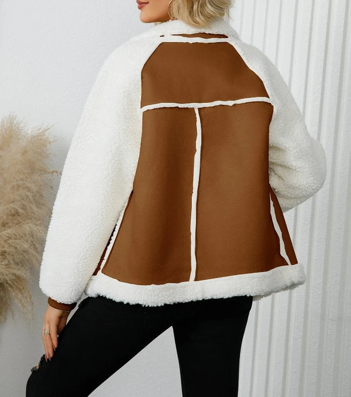 Women’s Lamb Hair Coat – High-End Stylish Leather Velvet Jacket for Autumn and Winter Fashion