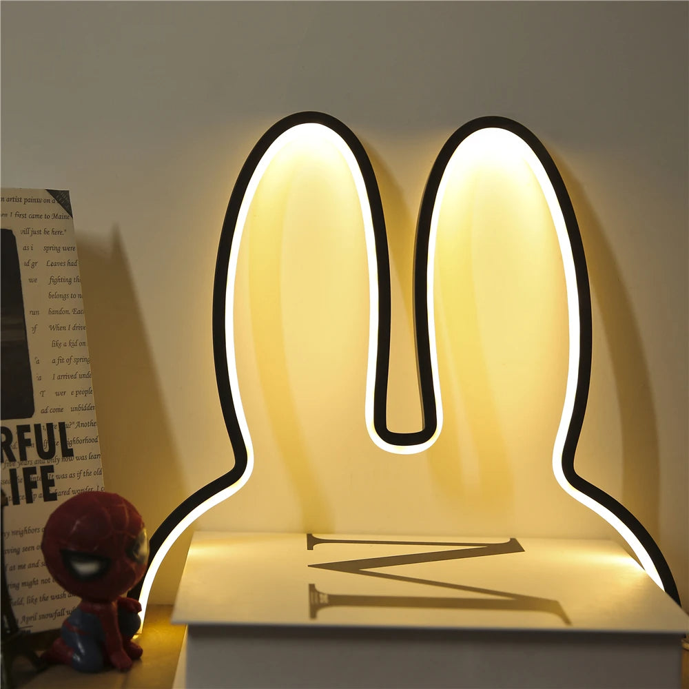 Rabbit LED Night Light – USB-Powered Bedside Lamp for Kids & Gifts