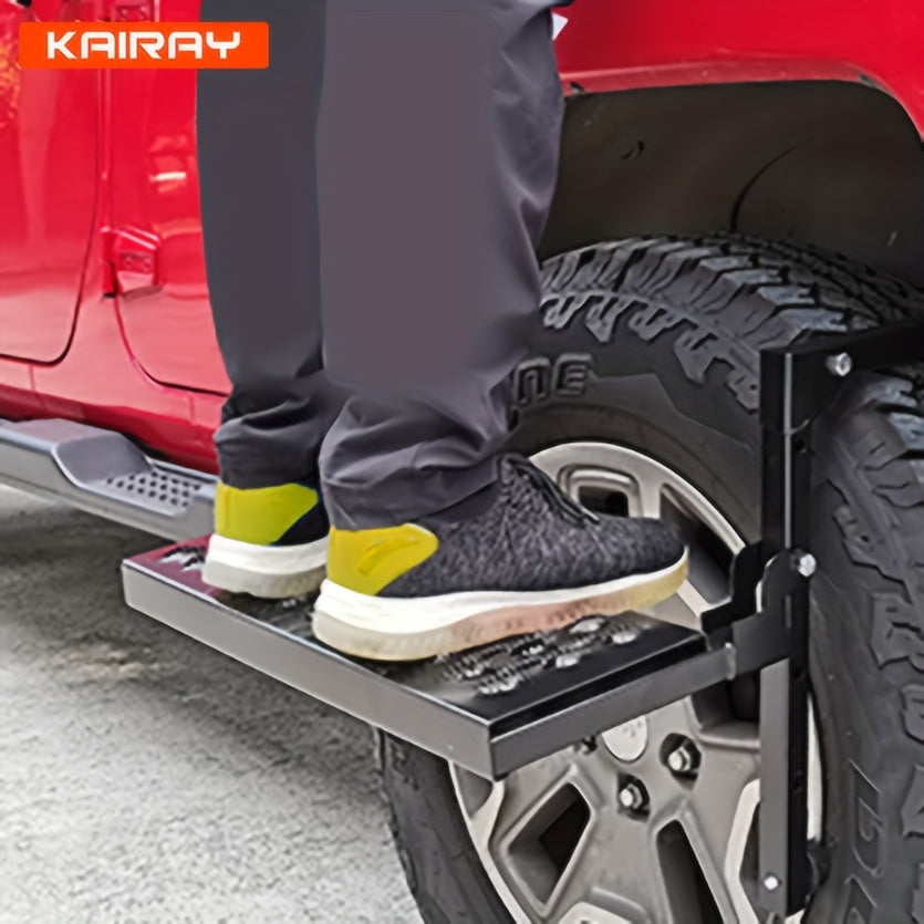 Compact Anti-Slip Folding Tire Step – Vehicle Step for Easy Access to Truck Roof, SUV Maintenance, Roof Boxes or Luggage Racks