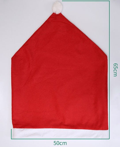 Christmas Santa Hat Chair Covers - Festive Chair Elegance ( 2 pcs )
