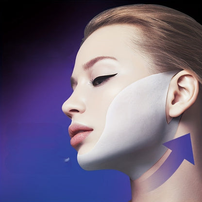 V-Shaped Lifting Mask – Double Chin Reducer and Jawline Sculpting Facial Mask for Firming, Contouring, and Anti-Aging Skin Care Results