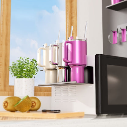 Magnetic Drink Rack Organizer – Strong Stainless Steel Mug and Bottle Holder for Kitchen, Bar, or Countertop Space-Saving Storage
