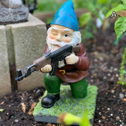 Army Gnome Garden Statue