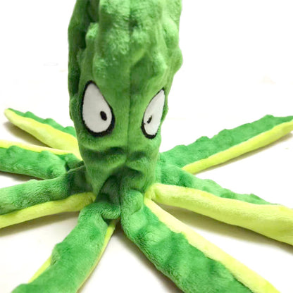 Octopus Sound Pet Chew Toy – Plush Chew Play Companion for Dogs & Cats with Teeth Cleaning & Crinkle Paper Fun