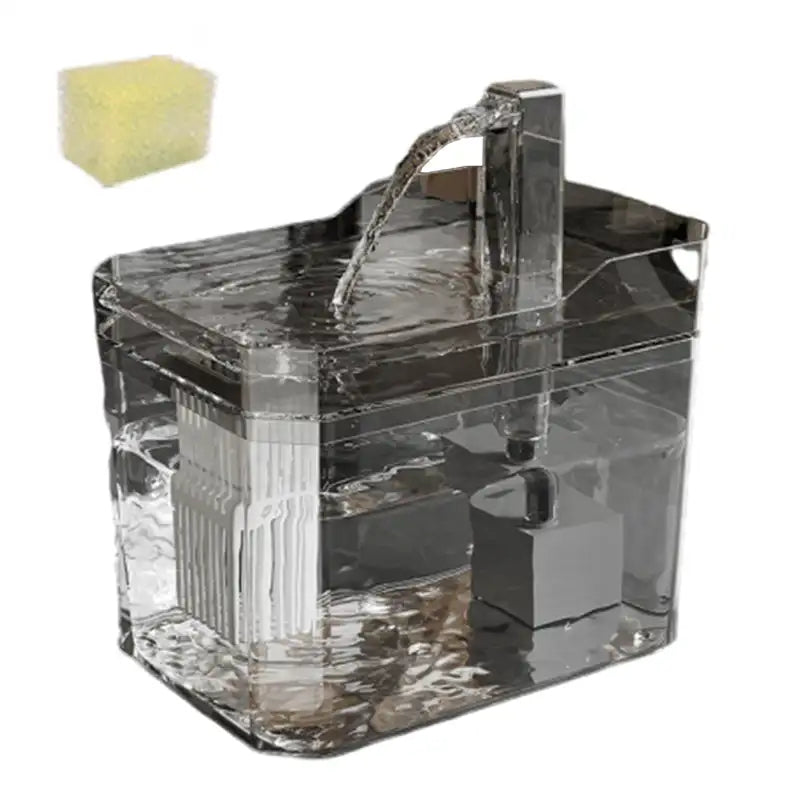 Automatic Cat Water Fountain – 1.5L Fountain, Includes Replacement Faucet for Fresh Flowing Water