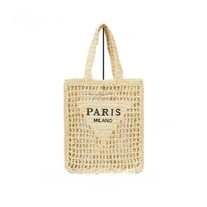Handwoven Straw Summer Shoulder Bag for Women – Spacious Hollow Out Design, Perfect for Summer Beach Vacations & Casual Outings