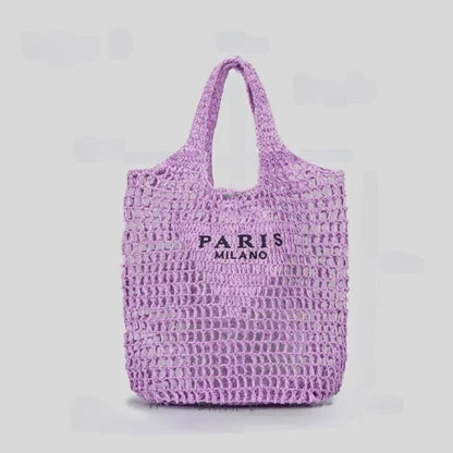 Handwoven Straw Summer Shoulder Bag for Women – Spacious Hollow Out Design, Perfect for Summer Beach Vacations & Casual Outings