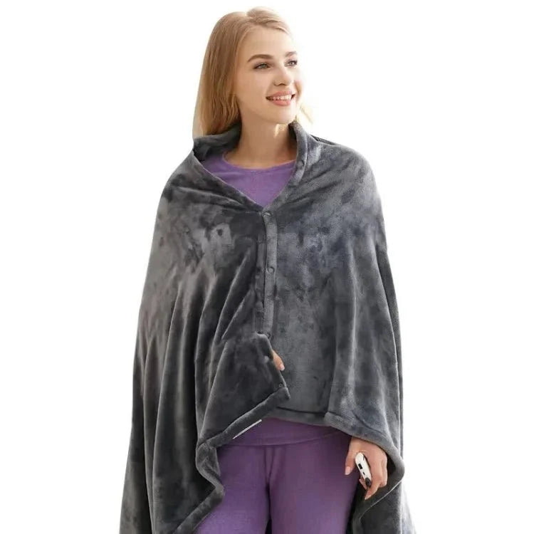 Portable Heated Blanket - USB Heating Wearable Shawl Blanket