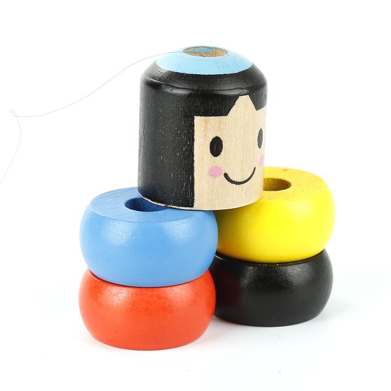 Immovable Little Wooded Man Funny Magic Toy
