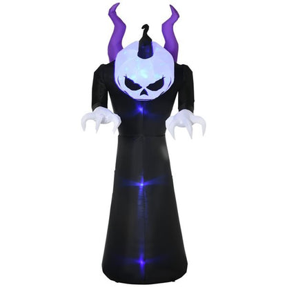 Giant Inflatable Ghost with Horns - Yard Blow Up Ghost Inflatable Decoration with Flame Projection