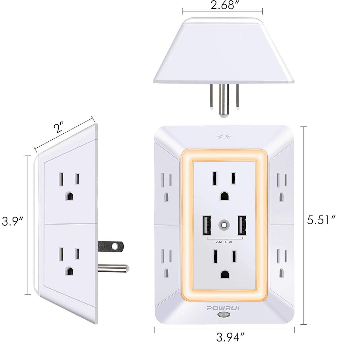 MultiPlug™ Outlet Extender w/ Surge Protector