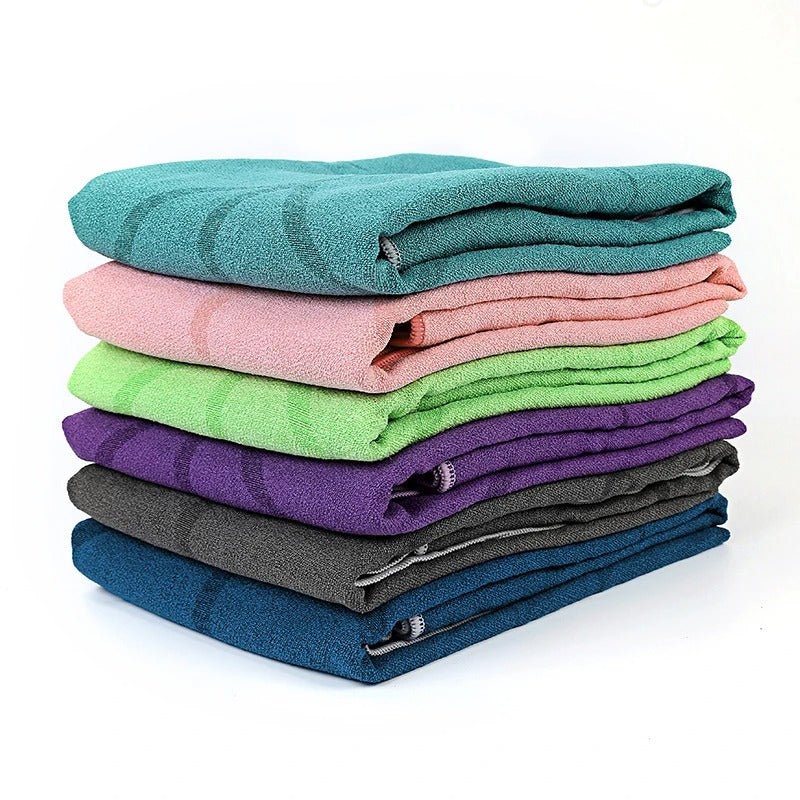 Non-Slip Portable Yoga Pilates Pad - Yoga Mat Towel Cover Ideal for Hot Yoga, Pilates