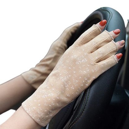 Stylish UV-Protective Cotton Gloves