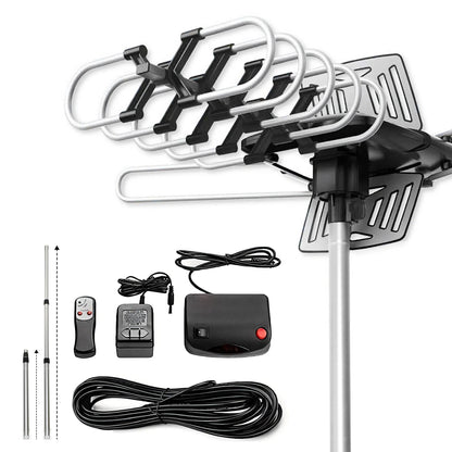 2025 Long Distance Digital Outdoor HD TV Antenna with Full 360 Directional Motor Free HD Channels