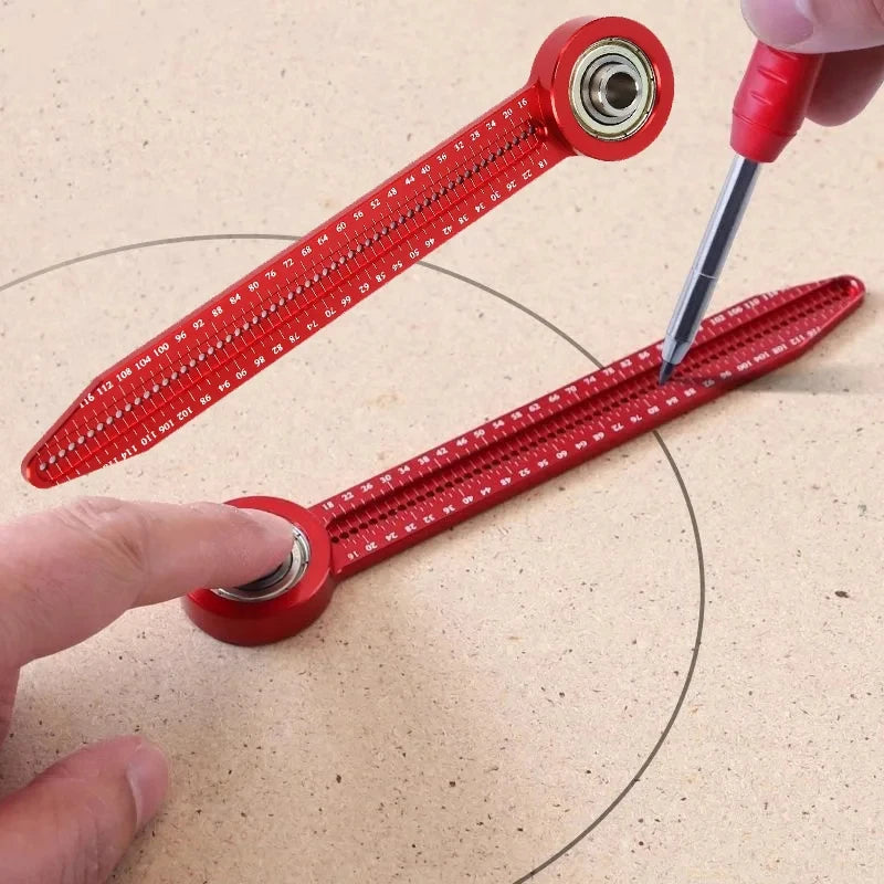 Woodworking Scribe Gauge & Compass – Multi-Function Circular Drawing Tool with Precision Hole Ruler for Accurate Carpentry Marking