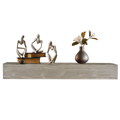 Rustic Haven Mantel - 72" Wall-Mounted & Floating Shelf for Home Decor