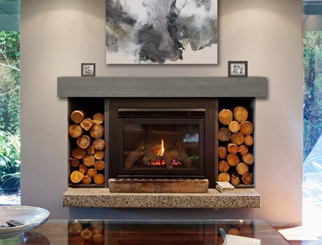 Rustic Haven Mantel - 72" Wall-Mounted & Floating Shelf for Home Decor